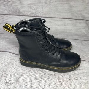 Dr. Martens Kids Size 2 Ankle Zip Up Leather Black Boots